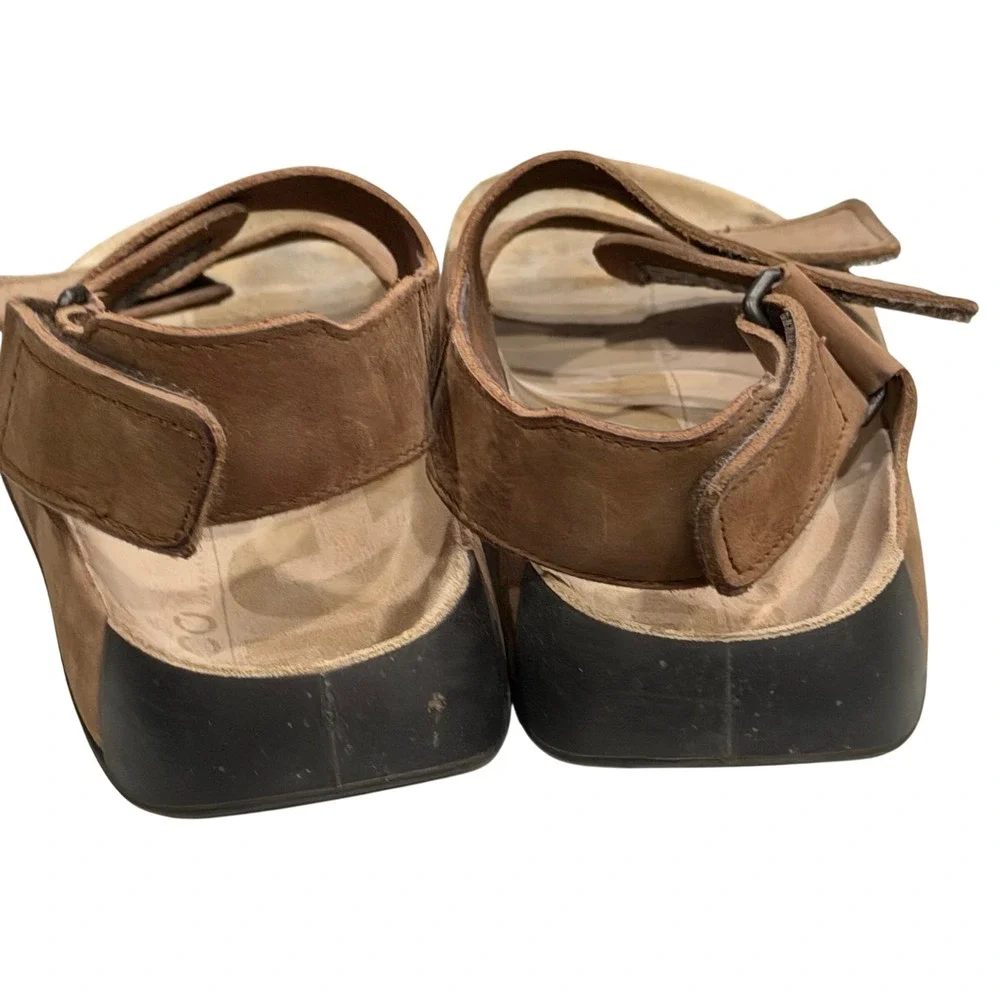 ECCO‎ Cozmo Nubuck Two Strap Sandal Mens 5-5.5 EU 39 Adjustable Comfort Outdoors